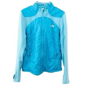 THE NORTH FACE Primaloaft Hybrid Zip Up Animagi Running Jacket Teal Blue Size XS